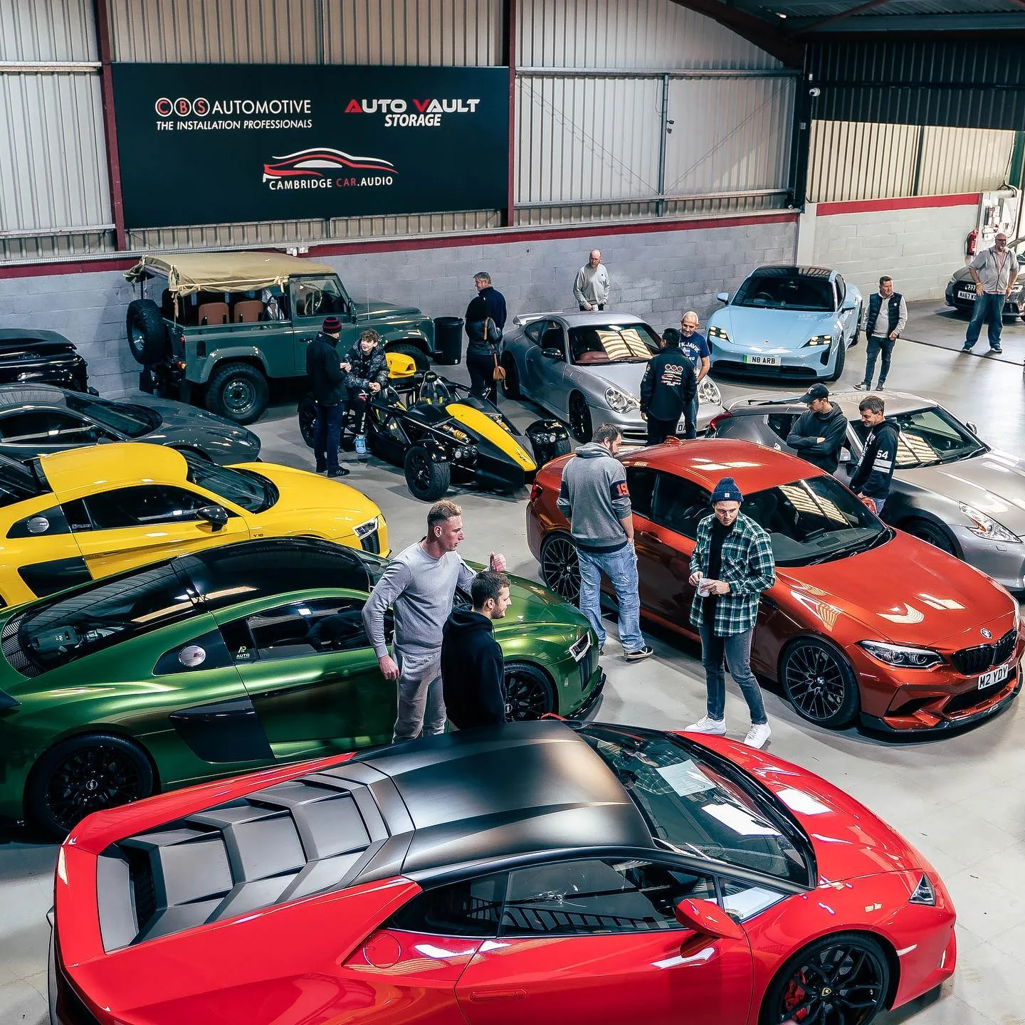 Cars and Coffee monthly event at CBS Automotive in Cambridge