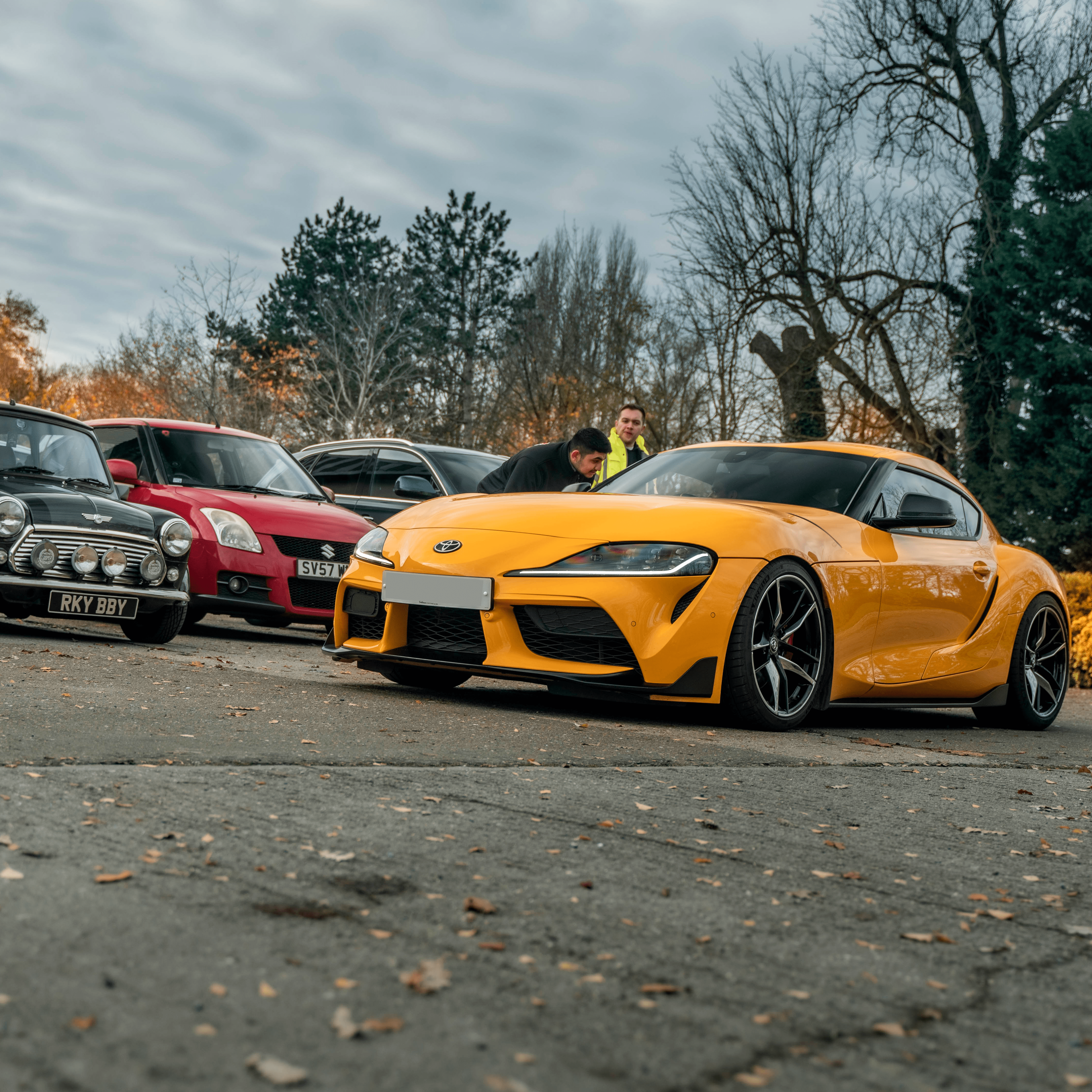 Cars and Coffee monthly event at CBS Automotive in Cambridge