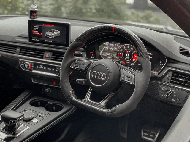Audi customised steering wheel