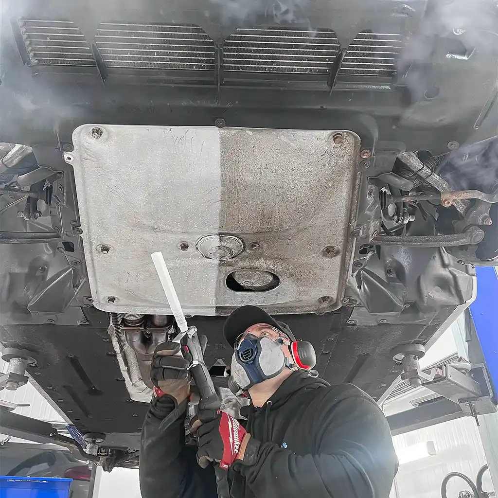 Dry ice blasting process at CBS Automotive