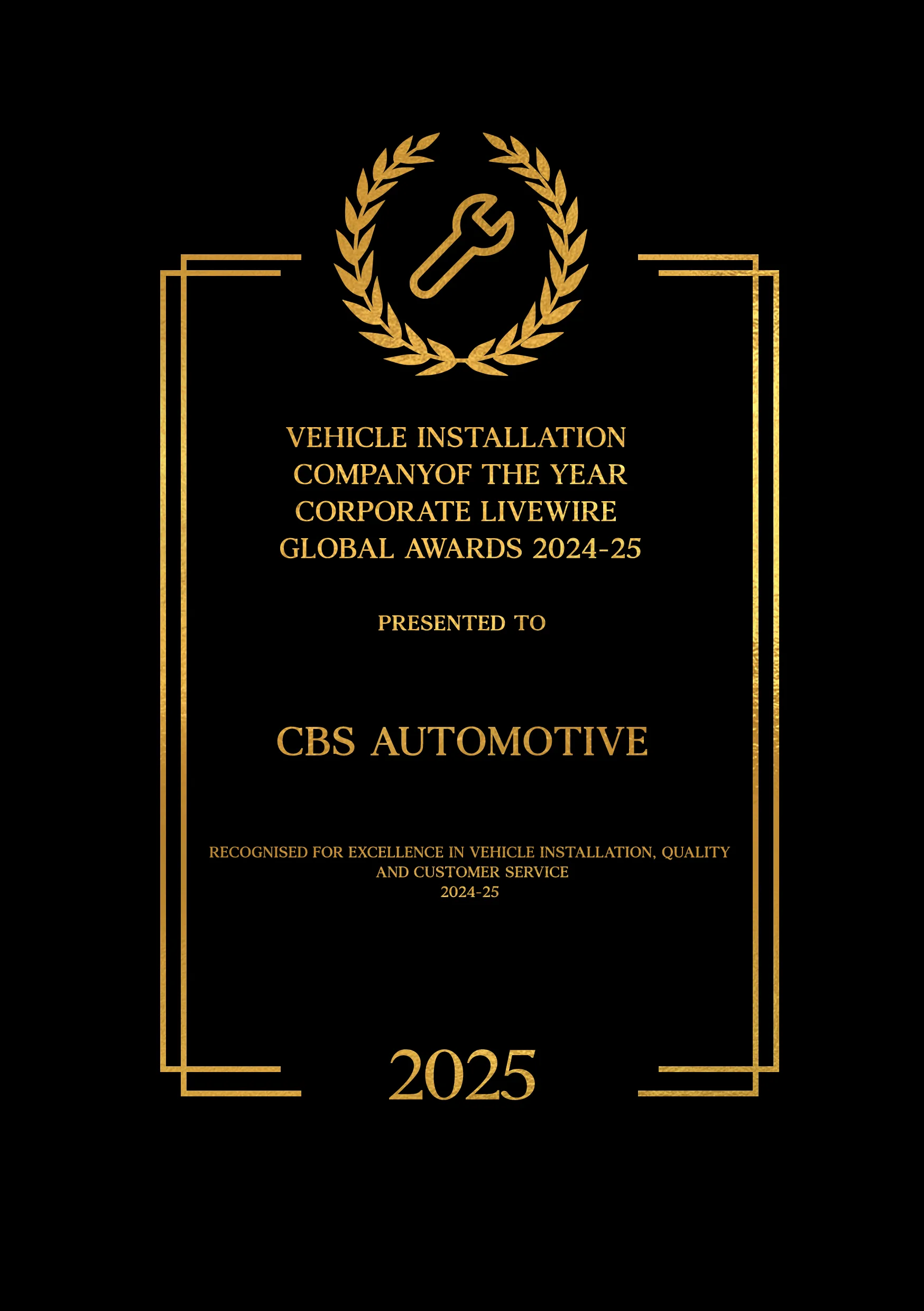 Vehicle installation company of the year